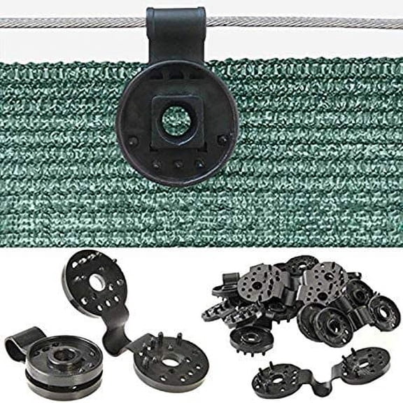 Shade Cloth Clips, 50PC Garden Fabric Sunscreen Net Lock Grip Grommet, Heavy Duty Windproof Plastic Clamps Hooks for Greenhouse, Tarp, Mesh, Cover and Sun Net.