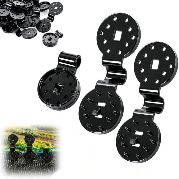Shade Cloth Clips, Heavy Duty Round Plastic Lock Grip Clamps, Windproof Fixing Clips for Gardening, Greenhouse, Sun Shade Net, Anti Bird Netting, Awning and Tarp,60pcs