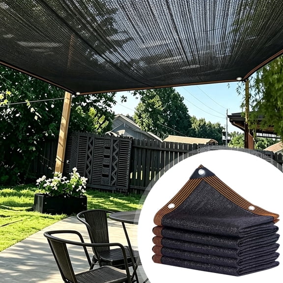 Shade Cloth for Garden Plants,Sun Shade Cloth,6.56 x 6.56ft Sunblock Shade Neting,Mesh ShadeTarp with Grommets for Patio Plants Greenhouse Kennel Pergola Sun Protection Neting Porch Cover(Black)