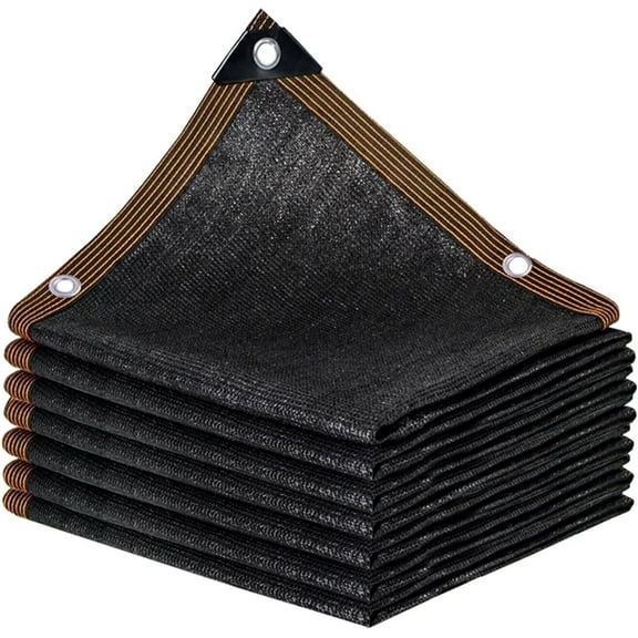 Shade Cloth - Garden Shade Mesh Netting with Grommets Outdoor Sun Shade Cover for Pergola Patio Plants Greenhouse Chicken Coop Black Shading Rate-90% (6.5X10FT)