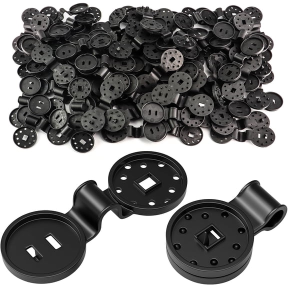 Shade Cloth Heavy Duty Lock Grip, 100 Pcs Shade Cloth Plastic Clips Windproof Awning Clamp Grip, Greenhouse Shade Cloth Fix Clamp Tent Clips Accessory for Garden Netting Sun Shade Net (Black-100 Pcs)