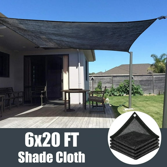 Shade Cloth,Hengu 6x20FT Sun Shade Net with Grommets,70% Shade Sail Canopy for Garden,Greenhouse,Plants and Patio Sunshade