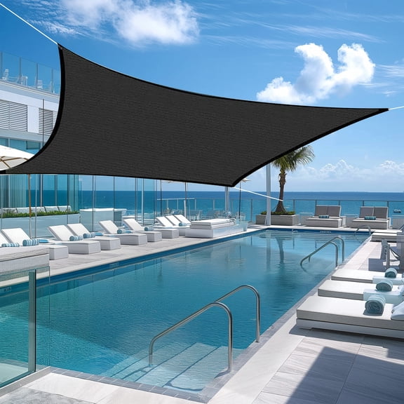 LCOGD 85% Black Sun Shade Cloth with Rustproof Brass Grommets - UV Block Mesh for Garden, Greenhouse, Patio, Pergola & Plant Cover