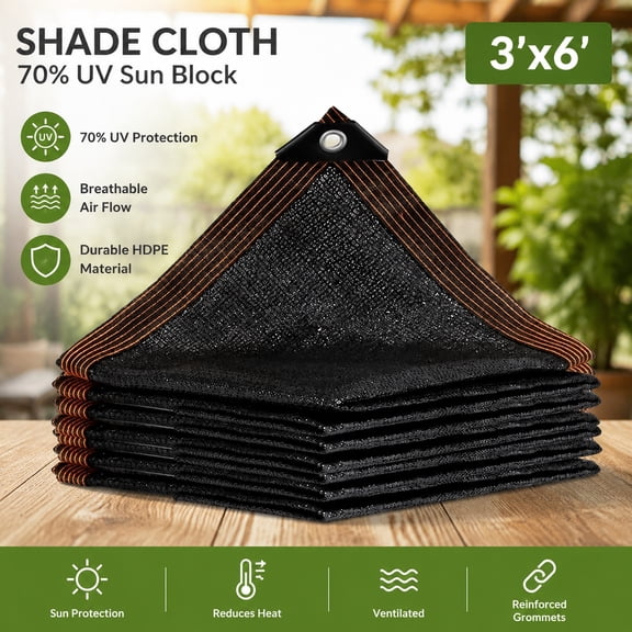 Shade Cloth for Garden Plants, 60-70% Sunblock Netting, Outdoor Garden Bed Cover, Pergola Patio Lawn Sun Shade, Dog Kennel & Chicken Coop Cover