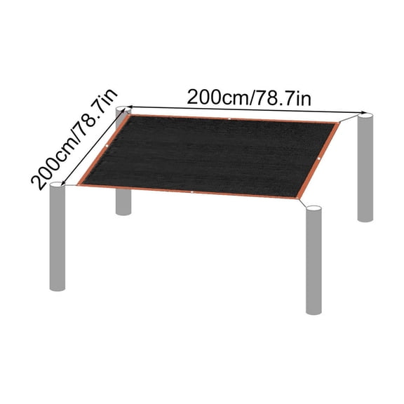Shade Mesh 95% Blockage Sun Shade Sail - Heavy Duty 185gsm HDPE Heat Insulation Mesh for Courtyard, Balcony, Car, Small Greenery - Breathable UV Protection Shade, 6x8ft Rectangle