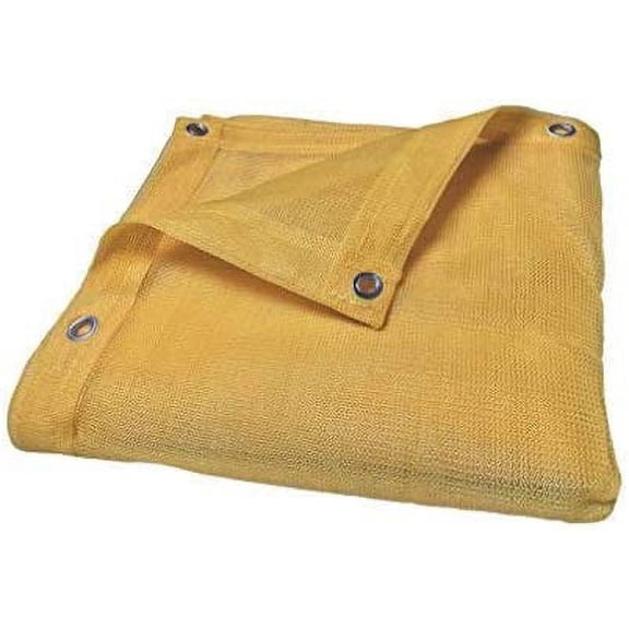 Shade Net Shade Tarp Construction Fence Tarp Dust and Wind Tarp Canopy Shade Panel Koi Pond Screen Tan (Multipurpose Tarps) (8x14)