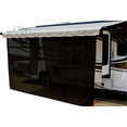 thumbnail image 1 of Shade Pro - Vista Shade - Solar Mesh Sunscreen for 12V Electric RV Awning - Zipper Sun Shade Blocks 85% of Light Without Blocking Your View - Fits Vertical Arm Style Awnings 10' Black, 8' Drop, 1 of 4