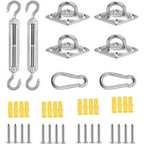 Shade Sail Hardware Kit, Stainless Steel Awning Attachment Set, Sun Shade Sail Fixing Kit for Outdoor Garden Patios (M6 40PCS)