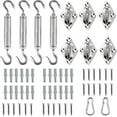 thumbnail image 1 of Shade Sail Hardware Kit for Sun Shade Sail Installation 316 Anti-Rust Stainless Steel 6 Inches Courtyard Driveway Garden 60PCS B, 1 of 5