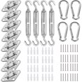 thumbnail image 1 of Shade Sail Hardware Kit with 44 Stainless Steel Components Perfect for Creating Shaded Areas Outdoors D, 1 of 5