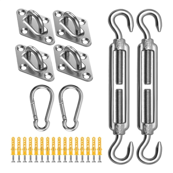 Shade Sail Hardware Stainless Steel Sail Accessories Retractable Sun Shade Hardware Kit for Boating Deck Garden Pool Porch Balcony forceful