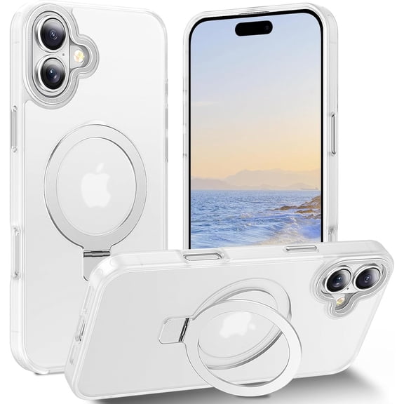 Shade Series MagSafe Case with Kickstand Ring Holder for iPhone 16 - Clear
