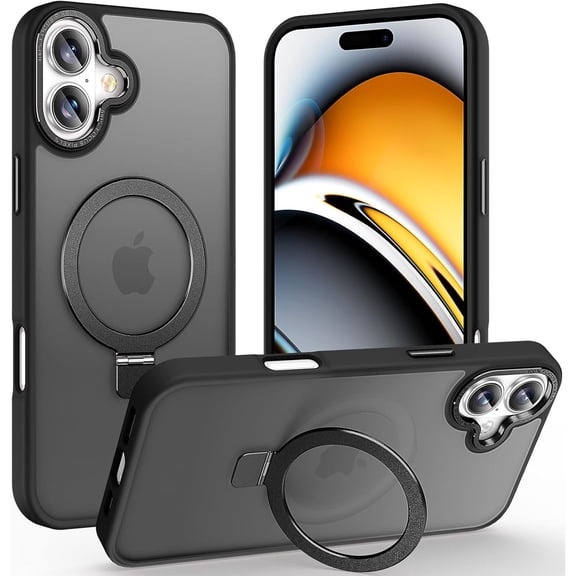 Shade Series MagSafe Case with Kickstand Ring Holder for iPhone 17 - Black