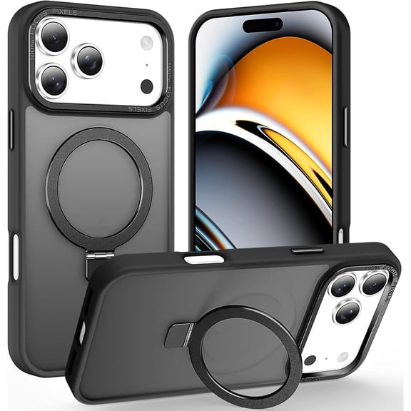 Shade Series MagSafe Case with Kickstand Ring Holder for iPhone 17 Pro Max - Black