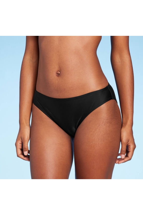 Women's Bikini Bottom XS 0 2 Solid Blue Swimsuit Wrap Cover Up