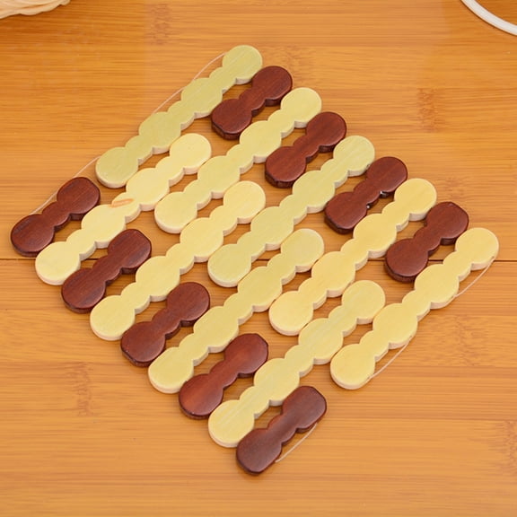 Shade Timber Heat Insulation Pad 6.5x6.5x1.2in Black Bamboo Circles Rectangle Cookware Mat Heat Shield Table Ornament Household Kitchen Dining Table Desktop Guard