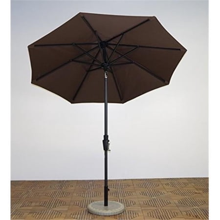Shade Trends 7.5 ft. x 8 Rib Premium Market Umbrella, Licorice Frame, Kona Brown Canopy