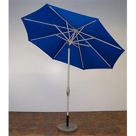 Shade Trends UM9-AS-102 9 ft. x 8 Rib Premium Market Umbrella- Aspen Frame- Pacific Blue Canopy