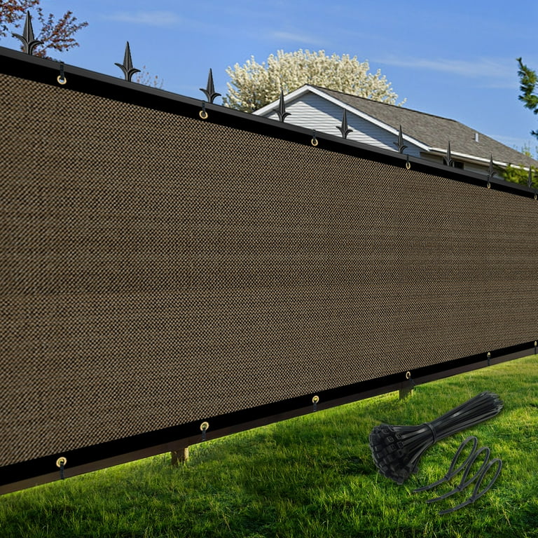Privacy Fence Screen 5 x 150 ft. Black Customized Outdoor Mesh Panels for Backyard, Construction Site with Zip Ties