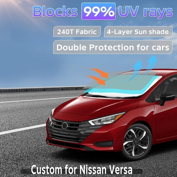 Shade for 2021-2024 2025 Windshield Cover, 2-Layers Blocking Car Accessory