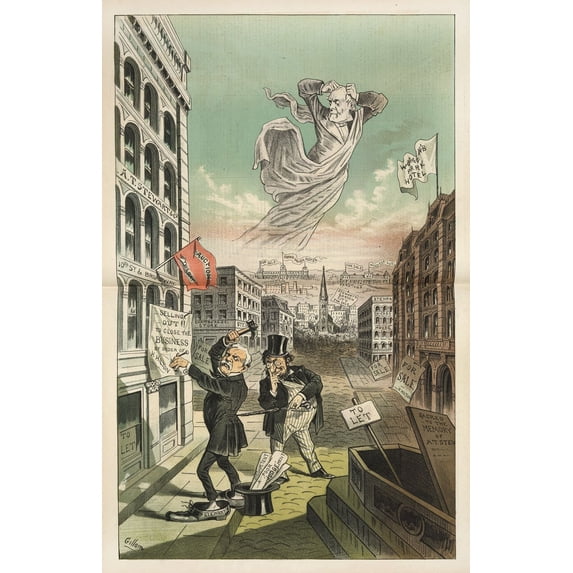 Shade of A.T.S.– ‘Oh, if I could only find my body!’ (1882) Poster Print by Bernhard Gillam (24 x 36)