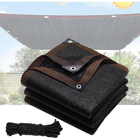 Shade tarps for Outdoors, offering up to 90% Shading. 6x6 ft Plant Covers Made with Durable Shade Fabric, Suitable for Gardens, pergolas, greenhouses, patios, Chicken coops, Dog kennels, etc. (Black)