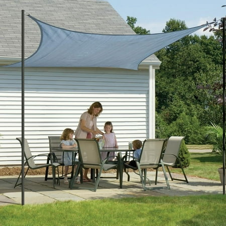 ShadeLogic Sun Shade Sail Heavy Weight 12 Foot Square - Sea Blue