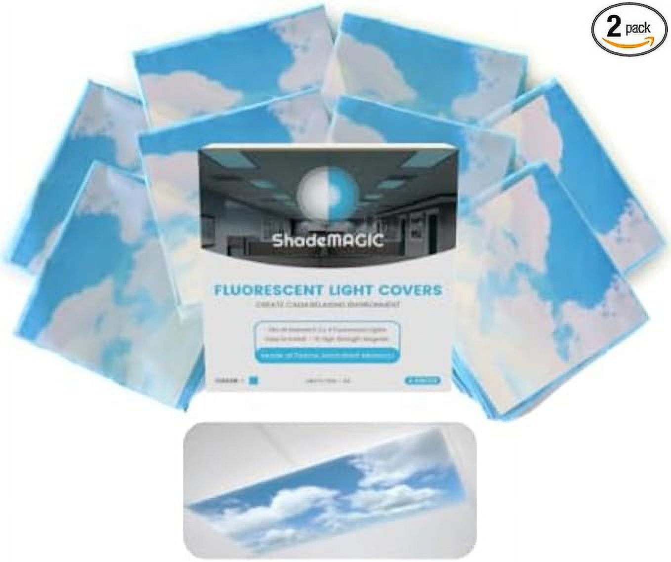ShadeMAGIC Fluorescent Light Covers for Classroom Office Light Filter Pack of; Eliminate Harsh