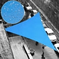 thumbnail image 1 of ShadeMart 11' x 18' x 21.1' Custom Size Blue Triangle Waterproof Sun Shade Sail Canopy Awning Shelter, 95% UV Blockage Water Resistant, Outdoor Patio Garden Carport (We Customize Size), 1 of 5