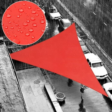 ShadeMart 12' x 12' x 12' Red Triangle Waterproof Sun Shade Sail Canopy Awning Shelter, 95% UV Blockage Water Resistant, Outdoor Patio Garden Carport (We Customize Size)