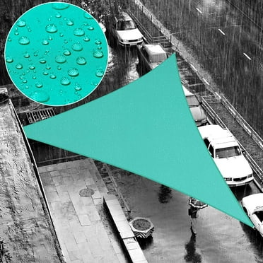 ShadeMart 12' x 12' x 12' Turquoise Triangle Waterproof Sun Shade Sail Canopy Awning Shelter, 95% UV Blockage Water Resistant, Outdoor Patio Garden Carport (We Customize Size)