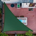 thumbnail image 1 of ShadeMart 15' x 20' x 25' Green Right Triangle Sun Shade Sail Canopy Mesh Fabric UV Block & Water Air Permeable - Commercial Heavy Duty - 190 GSM - 3 Years Warranty - Custom Make, 1 of 7