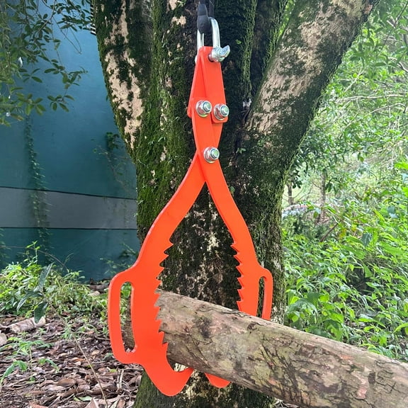 ShadeMart 18" Log Lifting Tongs – Heavy Duty Serrated Claw Hook for Timber Skidding, Lumber Handling, and Firewood Grapple