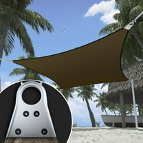 ShadeMart 20' x 22' Brown Super Ring Rectangle Rectangle Sun Shade Sail CTAWRN canopy Awning Shades for Patio-1060 GSM-Commercial Standard Heavy Duty ( We Make Custom Size )