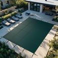 thumbnail image 1 of ShadeMart 20' x 40' Inground Pool Safety Cover - Rectangle Green High Strength Mesh, Triple Stitched & Rain Permeability, Installation Hardware Included, Life Time Warranty (We Make Custom Size), 1 of 10
