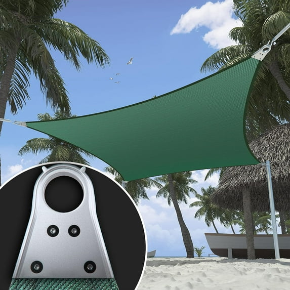 ShadeMart 22' x 42' Green Super ring Customized Size Order To Make Sun Shade Sail CTAWRN canopy Awning Shades for Patio-260 GSM-Commercial Standard Heavy Duty ( We Make Custom Size )