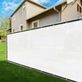 thumbnail image 1 of ShadeMart 3' x 107' White Fence Privacy Screen Windscreen Cover Shade Fabric Cloth, 90% Visibility Blockage, with Grommets, Heavy Duty Commercial Grade, Zip Ties Included - (We Make Custom Size), 1 of 6