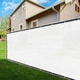 thumbnail image 1 of ShadeMart 3' x 136' White Fence Privacy Screen Windscreen Cover Shade Fabric Cloth, 90% Visibility Blockage, with Grommets, Heavy Duty Commercial Grade, Zip Ties Included - (We Make Custom Size), 1 of 6