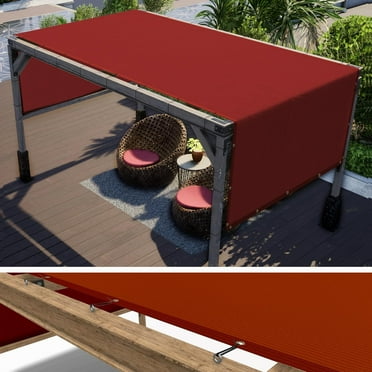 ShadeMart 4' x 7' Red Pergola Sun Shade Canopy Replacement Cover UPF50, Commercial Grade 260 GSM Cloth for Outdoor Patio, Garden, Deck, Backyard (We Make Custom Size)