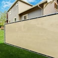 thumbnail image 1 of ShadeMart 5' x 48' Beige Fence Privacy Screen Windscreen Cover Shade Fabric Cloth, 90% Visibility Blockage, with Grommets, Heavy Duty Commercial Grade, Zip Ties Included - (We Make Custom Size), 1 of 7