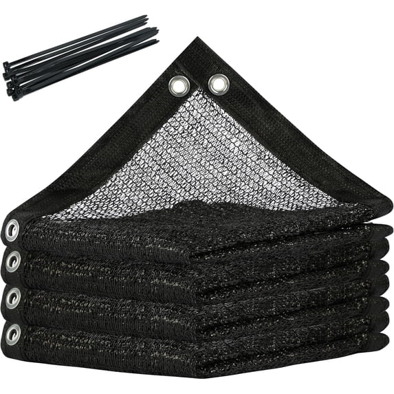 ShadeMart 50% Shade Cloth for Plant, Black 17FT x 28FT Custom Size Outdoor Shade Tarp, Shade Cover with Upgrade Grommets and Zip Ties, Netting Sunblock Net for Vegetables Flower Garden Greenhouse