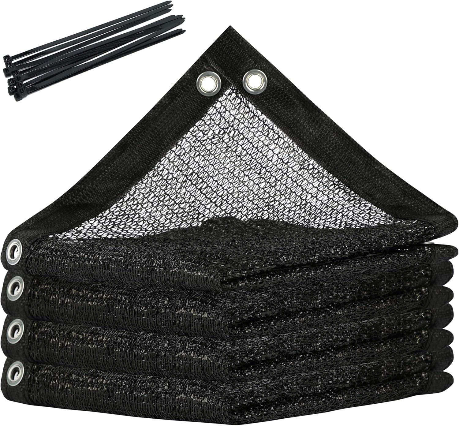 ShadeMart 50% Shade Cloth for Plant, Black 18FT x 40FT Custom Size Outdoor Shade Tarp, Shade Cover with Upgrade Grommets and Zip Ties, Netting Sunblock Net for Vegetables Flower Garden Greenhouse