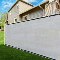 ShadeMart 6' x 50' Grey Fence Privacy Screen Windscreen Cover Shade Fabric Cloth, 90% Visibility Blockage, with Grommets, Heavy Duty Commercial Grade, Zip Ties Included - (We Make Custom Size)