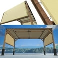 thumbnail image 1 of ShadeMart 7' W x 15' L Beige Pergola Sun Shade Canopy Replacement Cover, Commercial Grade 260 GSM Cloth for Outdoor Patio, Includes Stainless Steel Weighted Rods (We Make Custom Size), 1 of 7