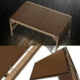 thumbnail image 1 of ShadeMart 7' W x 21' L Waterproof Brown Pergola Sun Shade Canopy Replacement Cover, Commercial Grade 260 GSM Cloth for Outdoor Patio, Includes Stainless Steel Weighted Rods (We Make Custom Size), 1 of 6