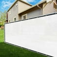thumbnail image 1 of ShadeMart 8' x 67' White Fence Privacy Screen Windscreen Cover Shade Fabric Cloth, 90% Visibility Blockage, with Grommets, Heavy Duty Commercial Grade, Zip Ties Included - (We Make Custom Size), 1 of 6