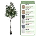 thumbnail image 1 of ShadeMart 83" Tall Artificial Olive Tree with Realistic Leaves and Olives, Fake Olive Trees Artificial Indoor, Realistic Large Olive Plants for Indoor Outdoor Office Décor - Pot Style 03, 1 of 7