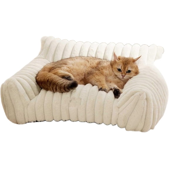 ShadeMart Bed for Cats and Dogs, Indoor Use, Non-Slip Design for Small Animals, White