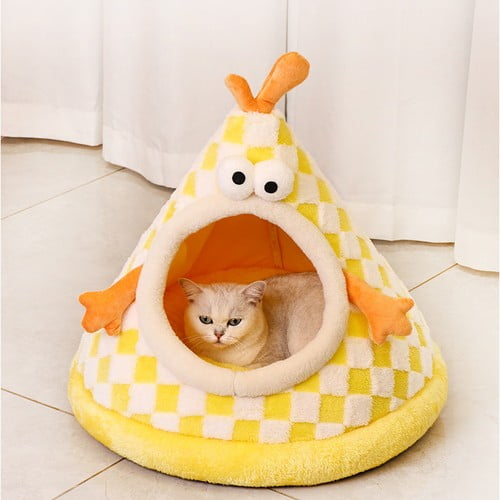 ShadeMart Cat & Dog Cave Bed - Warm Safety Pet Hut for Indoor Cats and Small Dogs, Cozy Winter Tent House