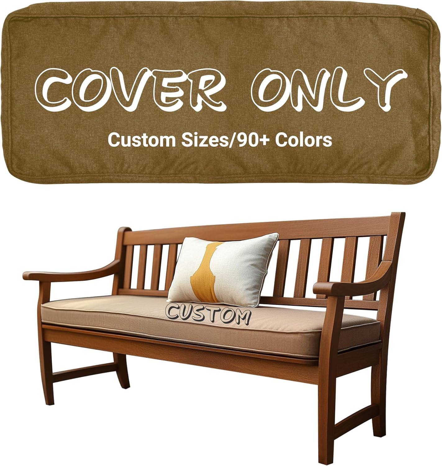 ShadeMart Custom Cushion Covers with Zipper, Replaceable Custom Size ...